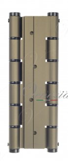 Дверная петля универсальная латунная с узором Venezia CRS012 152x89x4 полированная латунь